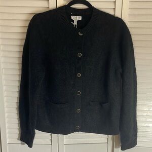 THE PARIS ATELIER Black Mohair Cardigan